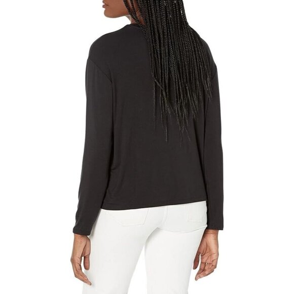 Daily Ritual Women's Jersey Relaxed-Fit LongSleeve Pocket Shirt Large New- Small - Picture 2 of 4